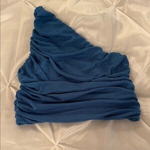 Elegant Blue Women's Crop Top